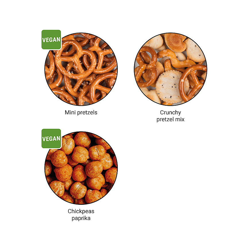 Snack midi sáček, bílá fólie, křupavý preclíkový mix - foto Snack midi sáček, bílá fólie, křupavý preclíkový mix - foto