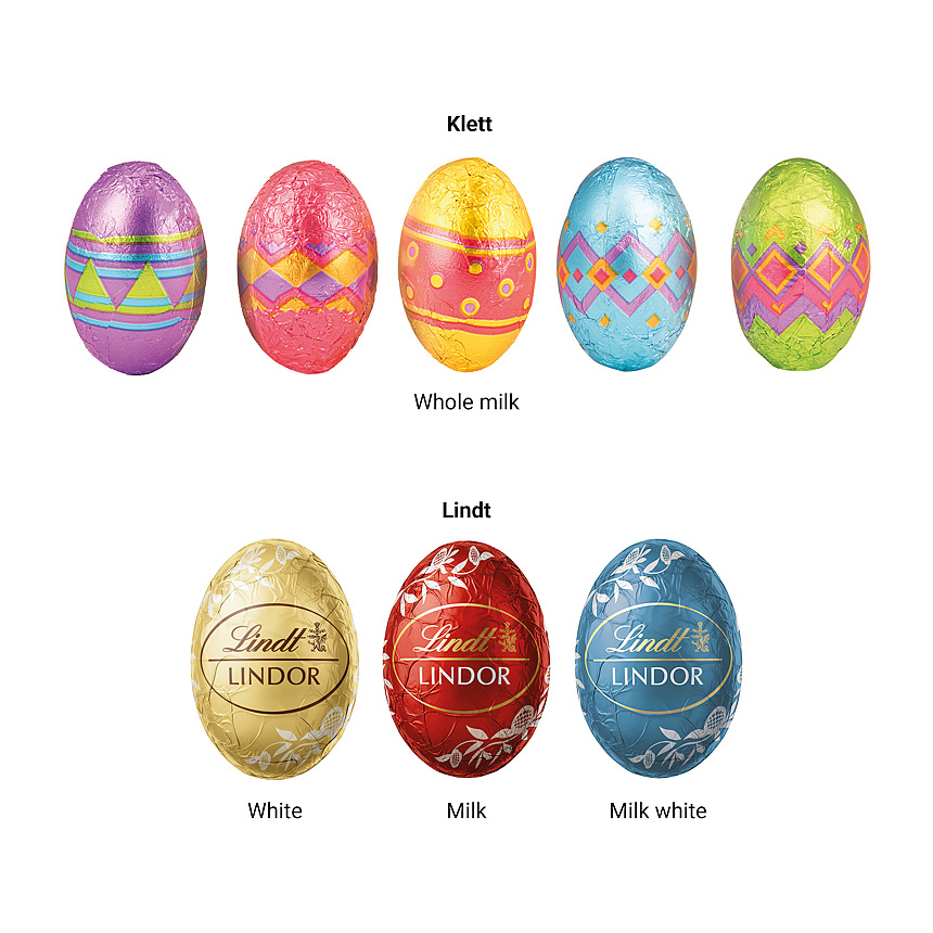 Šestibalení premium, šest Lindt mini vajíček - foto Šestibalení premium, šest Lindt mini vajíček - foto