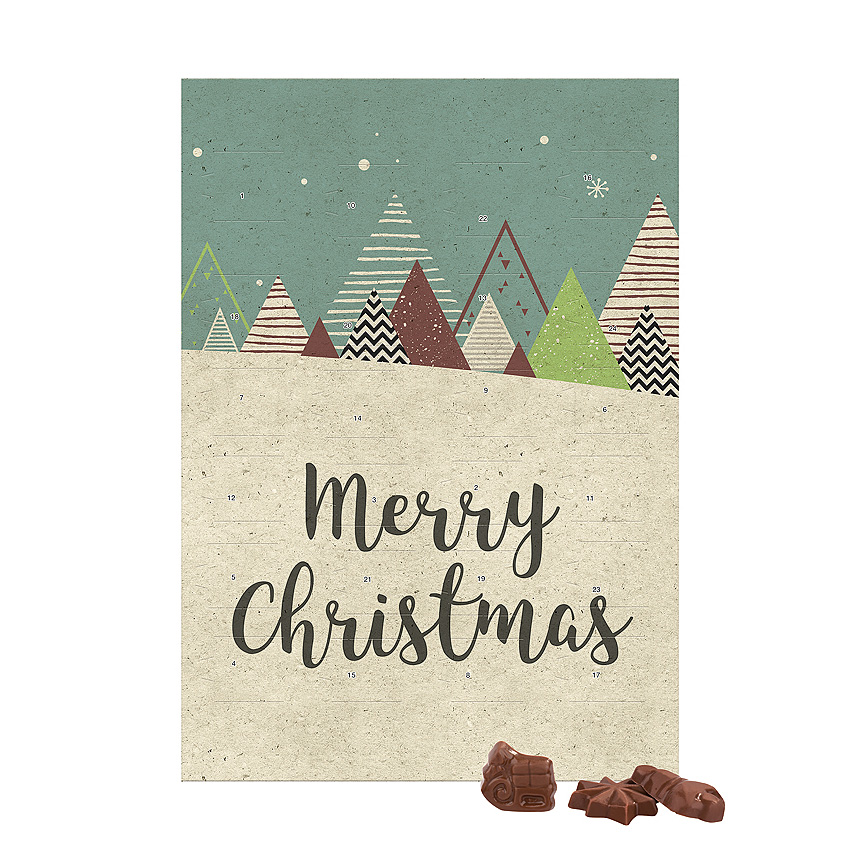 Classic wall advent calendar, german puzzle motif, grass paper, landscape, filled with Friedel milk chocolate - foto Classic wall advent calendar, german puzzle motif, grass paper, landscape, filled with Friedel milk chocolate - foto