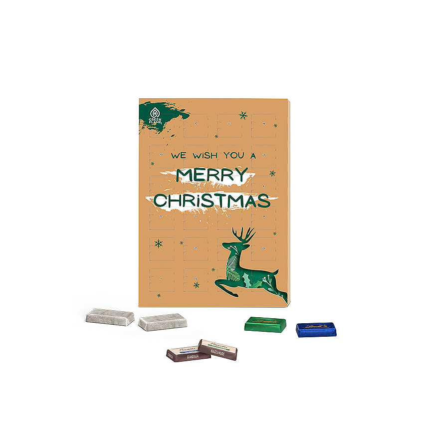Nástěnný adventní kalendář s logem, Sarotti mini čokoládové tyčinky - foto Nástěnný adventní kalendář s logem, Sarotti mini čokoládové tyčinky - foto