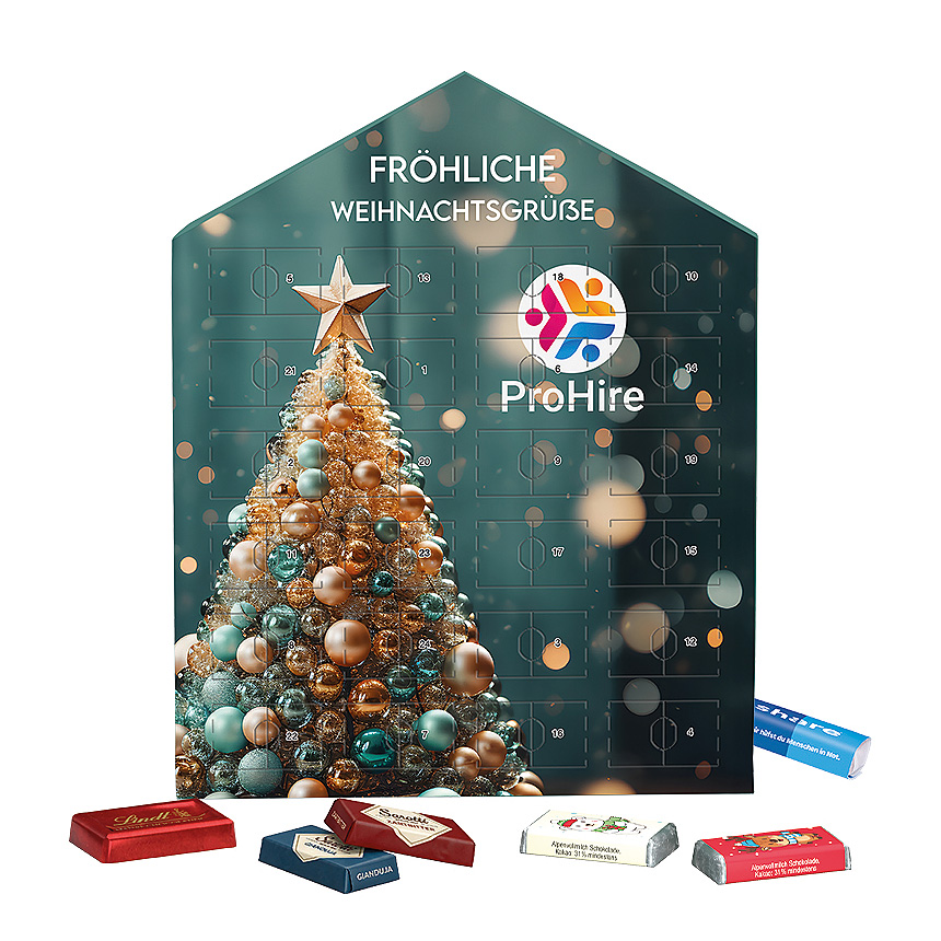 Adventní kalendář s mini tyčinkami domeček, Sarotti mini čokoládové tyčinky - foto Adventní kalendář s mini tyčinkami domeček, Sarotti mini čokoládové tyčinky - foto
