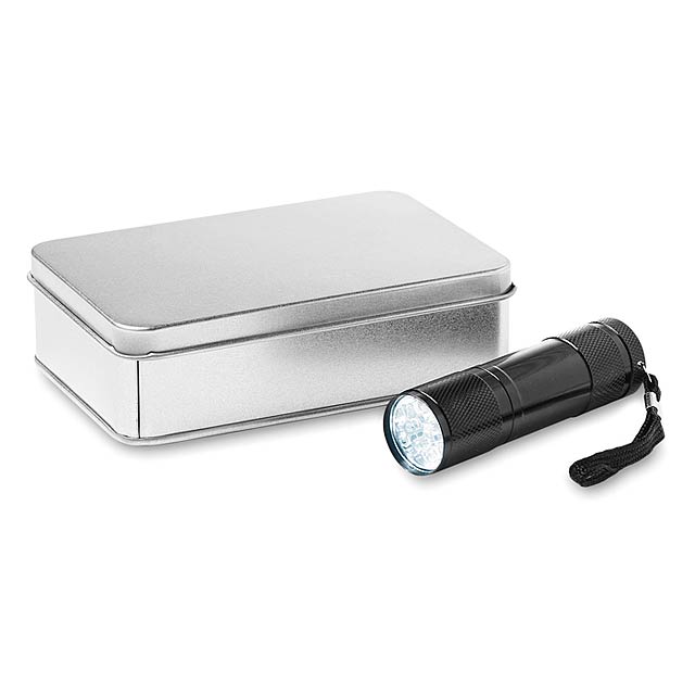 LED torch in tin box  - foto