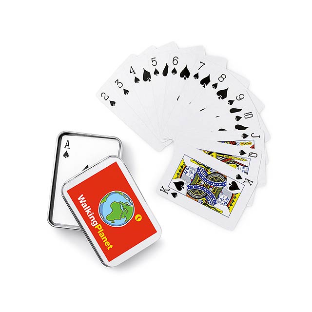Hrací karty v plechovce - foto