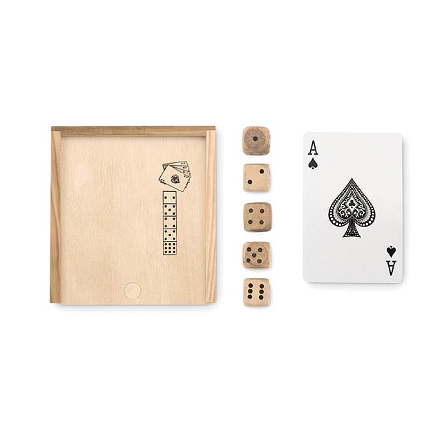 Cards and dices in box - MO9187-40 - foto