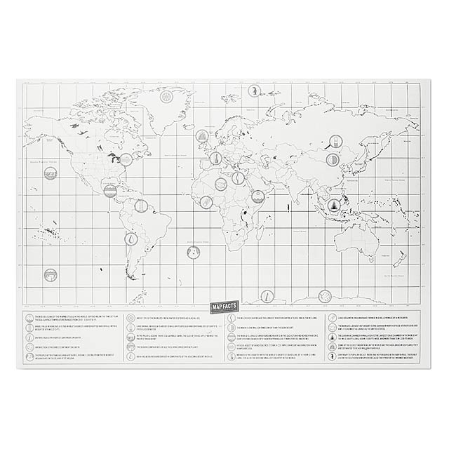 BEEN THERE - Stírací mapa světa 42x30cm     - foto