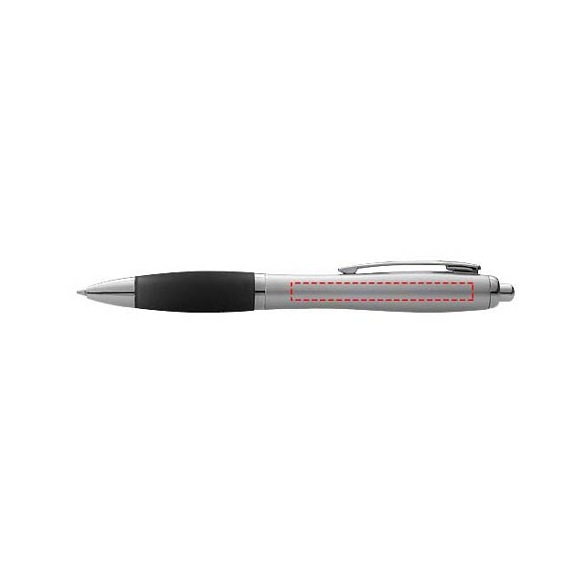 Stříbrné kuličkové pero Nash s barevným úchopem - foto