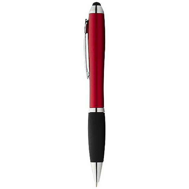 Barevné kuličkové pero a stylus Nash s černým úchopem - foto