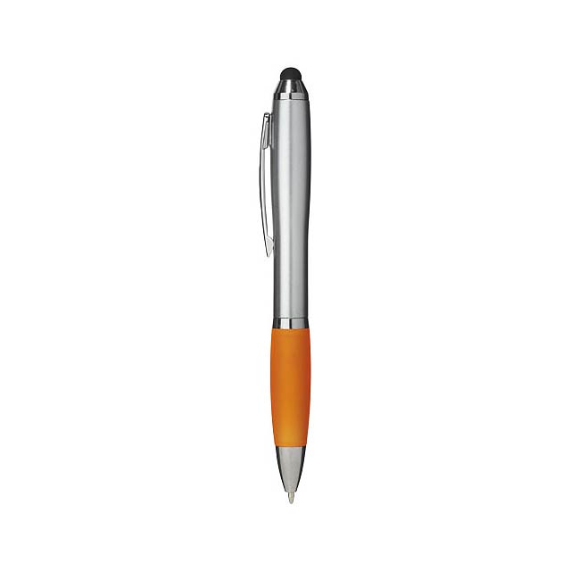 Kuličkové pero a stylus Nash s barevným úchopem - foto