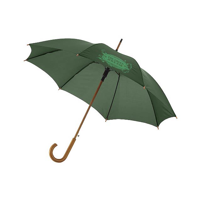 23” deštník Kyle s automatickým otvíráním a dřevěnou tyčí a rukojetí - foto