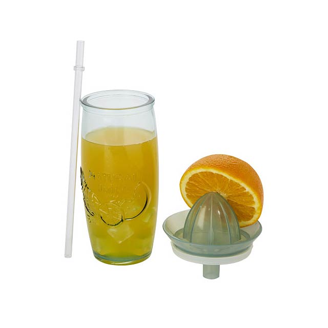 Koktejlový pohárek z recyklovaného skla s lisem na citrusy Verano - foto
