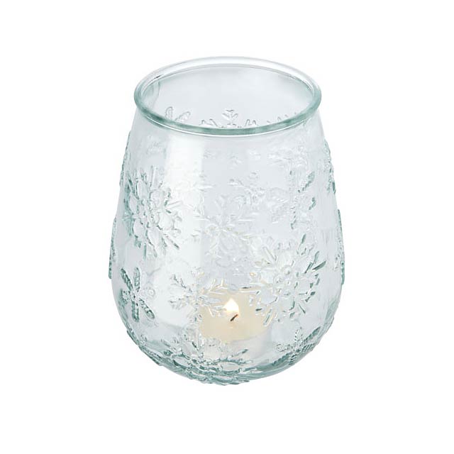 Svícen na čajovou svíčku z recyklovaného skla Faro - foto