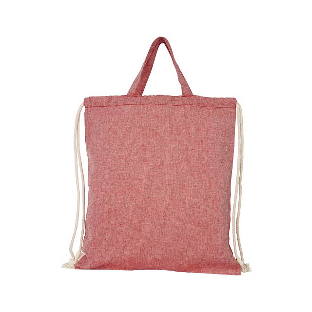Pheebs šňůrkový batoh z recyklované bavlny 150 g/m². - foto
