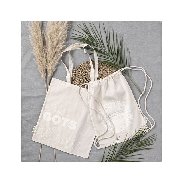Orissa 100 g/m² GOTS šňůrkový batoh z organické bavlny - foto
