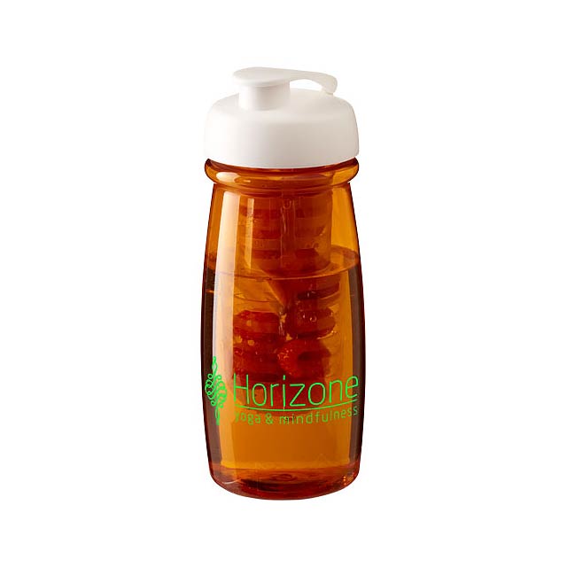 Sportovní láhev s infuzérema vyklápěcím víčkem H2O Pulse® 600 ml - foto