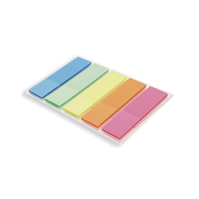 MISU - Neonově barevné fóliové lepicí lístky (25 lístků/barva).          - foto