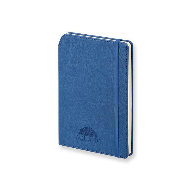 MORIAH - Poznámkový zápisník s gumičkou a prostorem pro propisku na hřbetu zápisníku, 192 linkovaných stran.   - foto