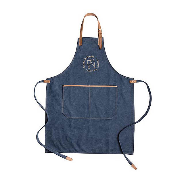 Deluxe canvas chef apron, blue - foto