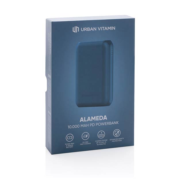 Urban Vitamin Alameda 10.000 mAh 18W PD powerbank, blue - foto