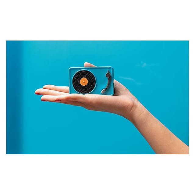 Mini Vintage 3W wireless speaker, blue - foto