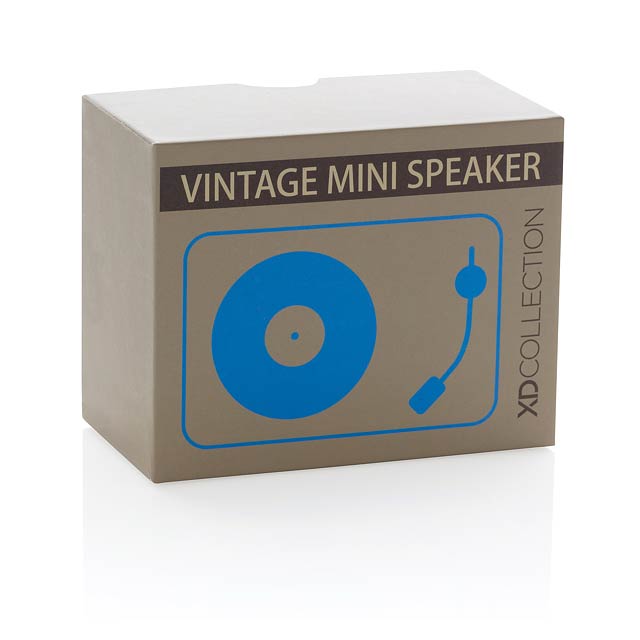 Mini Vintage 3W wireless speaker, blue - foto
