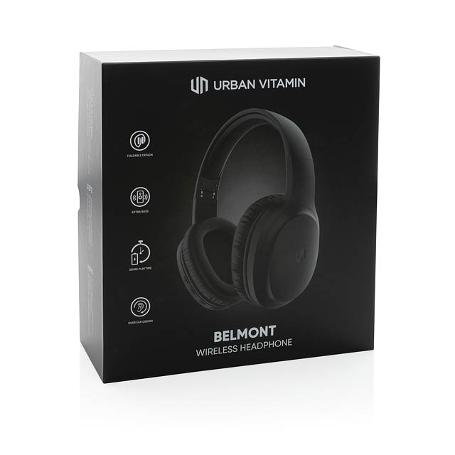 Bezdrátová sluchátka Urban Vitamin Belmont, černá - foto
