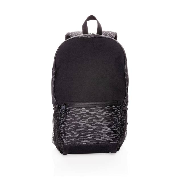 AWARE™ RPET Reflective laptop backpack, black - foto