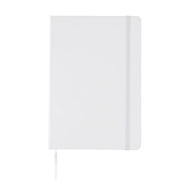 Classic hardcover notebook A5, white - foto