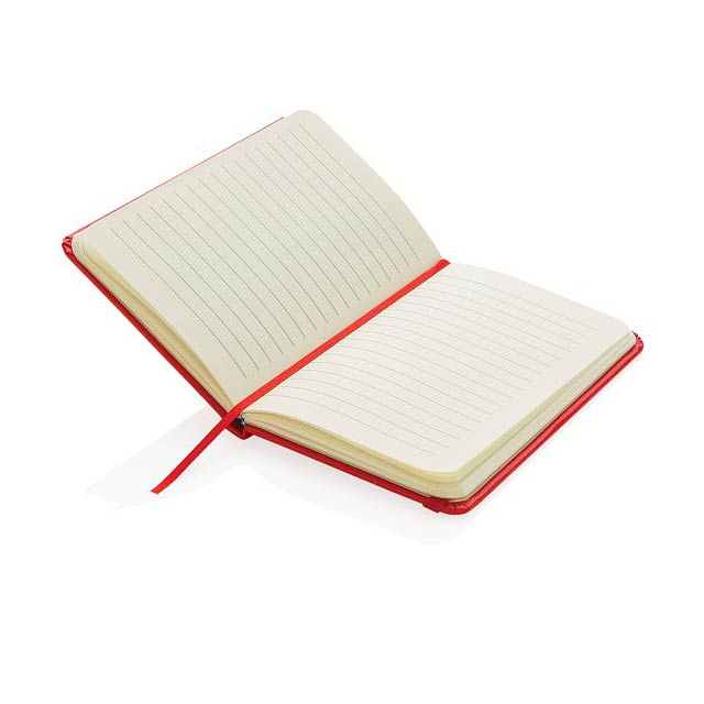 Classic hardcover notebook A6, red - foto