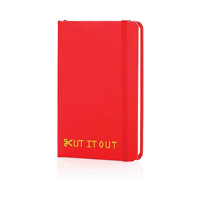 Classic hardcover notebook A6, red - foto