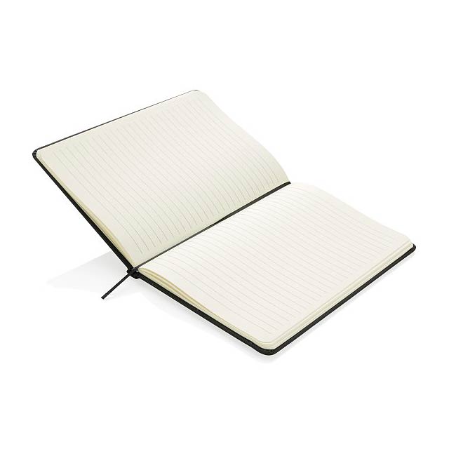Standard hardcover PU notebook A5, black - foto