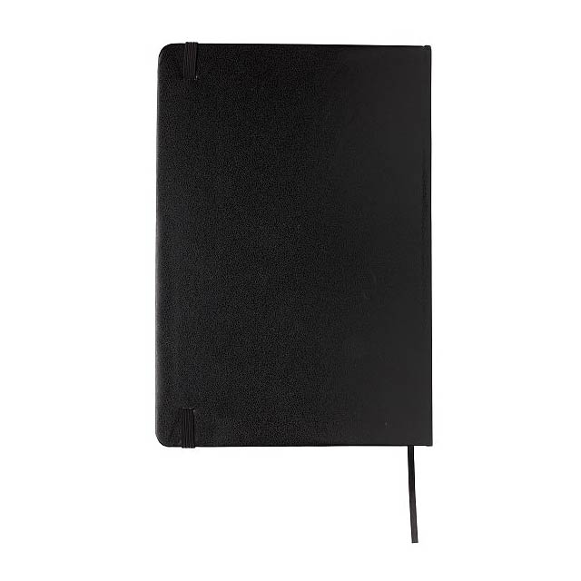 Standard hardcover A5 notebook with stylus pen, black - foto