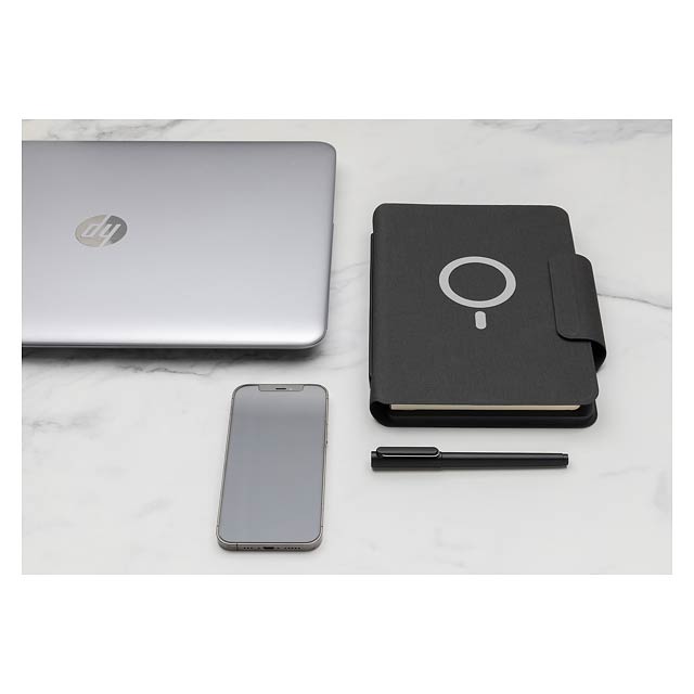 Artic Magnetic 10W wireless charging A5 notebook, black - foto
