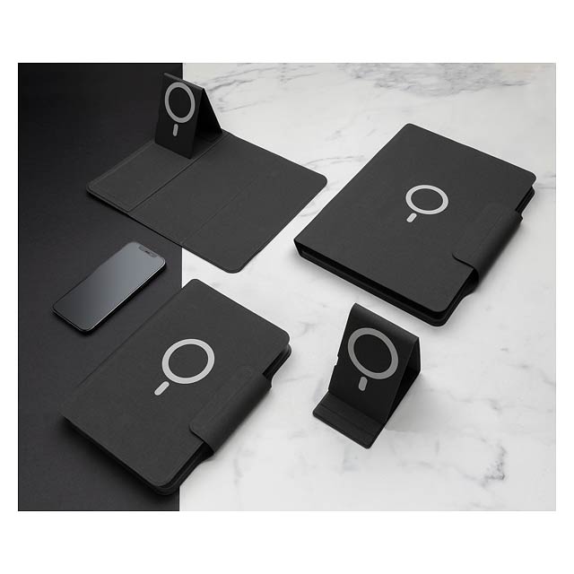 Artic Magnetic 10W wireless charging A5 notebook, black - foto