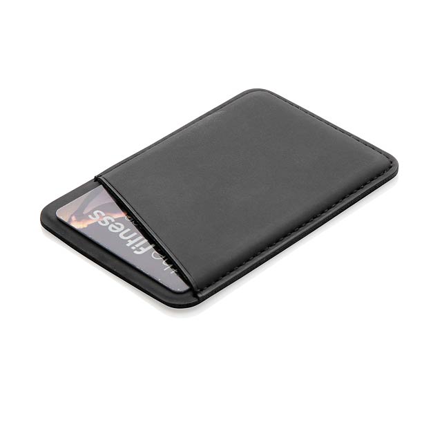 Magnetic phone card holder, black - foto