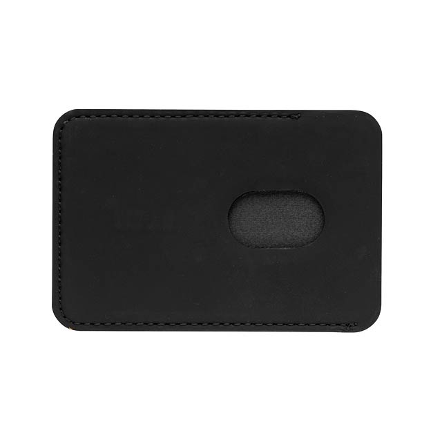 Magnetic phone card holder, black - foto