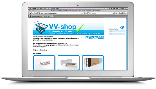 Vlastní eshop s reklamními předměty