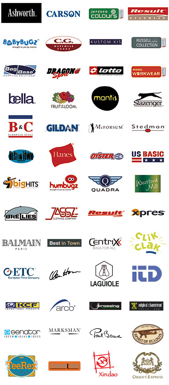 Promo Direct currently represents the following brands