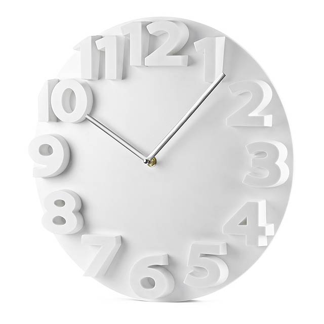 Nástěnné hodiny MAURO - biela