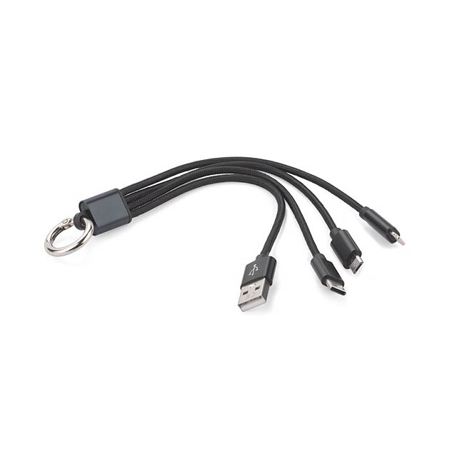 USB kabel 3 v 1 TAUS - čierna