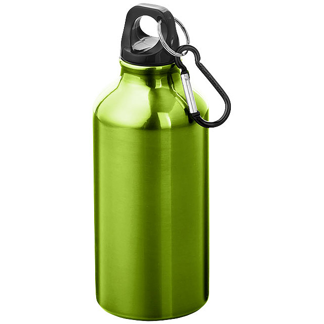Oregon 400 ml Aluminium Trinkflasche mit Karabinerhaken - Grün