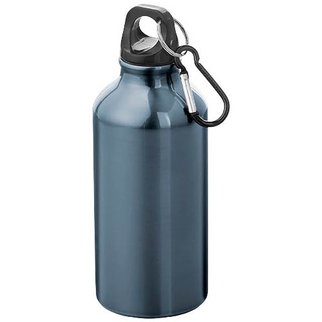 Oregon 400 ml Aluminium Trinkflasche mit Karabinerhaken - blau