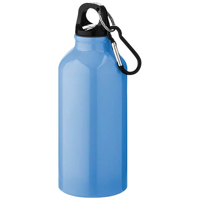 Oregon 400 ml Aluminium Trinkflasche mit Karabinerhaken - azurblau  