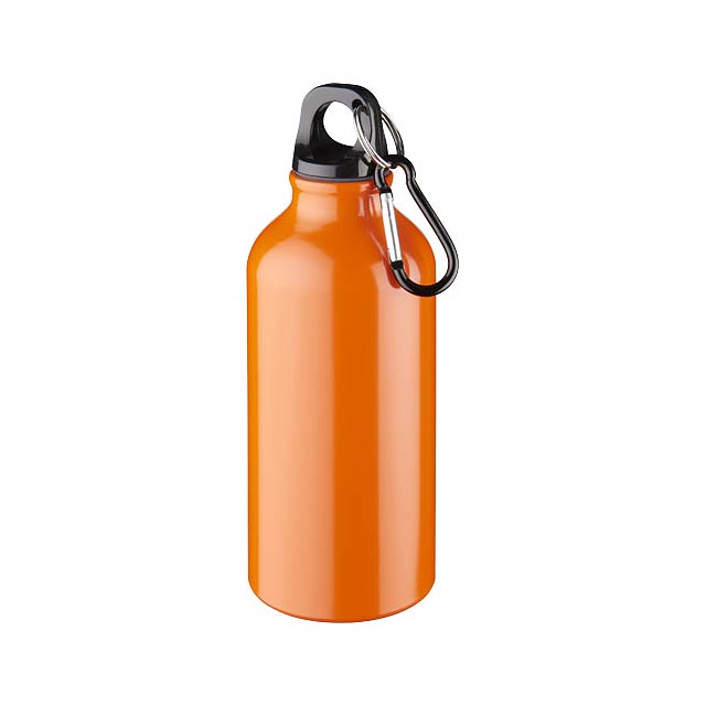 Oregon 400 ml Aluminium Trinkflasche mit Karabinerhaken - Orange