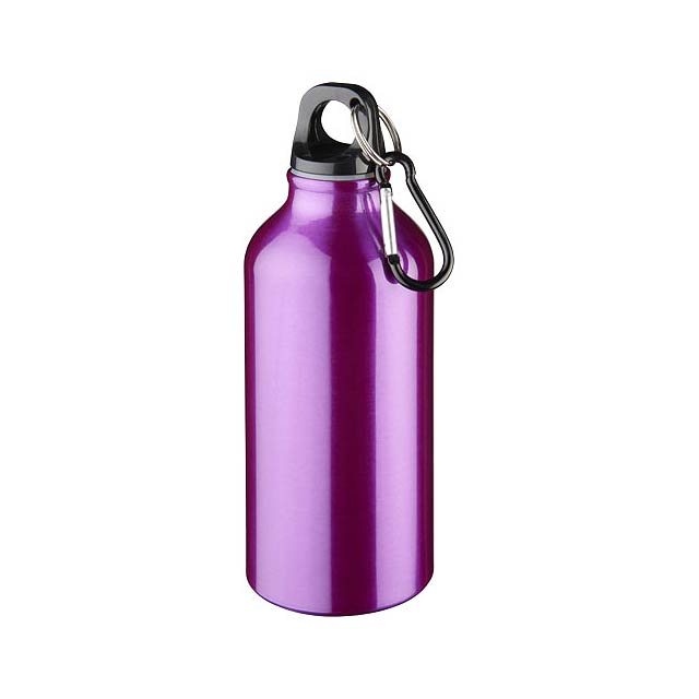 Oregon 400 ml Aluminium Trinkflasche mit Karabinerhaken - Violett