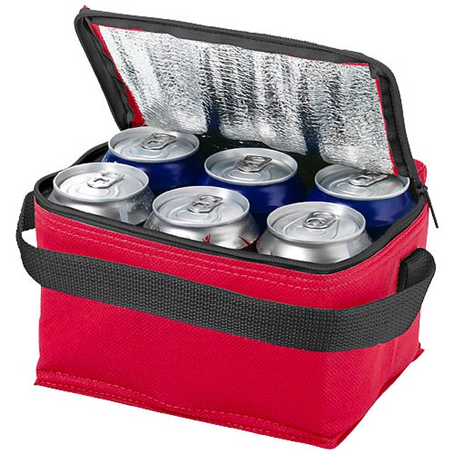 Spectrum 6-can cooler bag - red