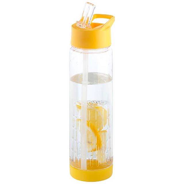 Tutti frutti 740 ml Tritan™ Sportflasche mit Fruchtsieb - Gelb