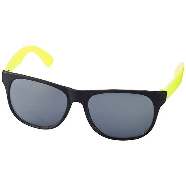 Dvoubarevné sluneční brýle Retro - žlutá