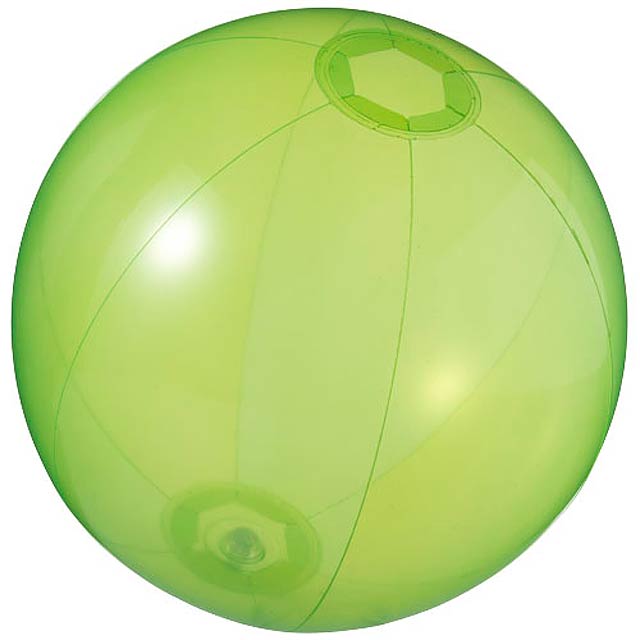 Průhledný plážový míč Ibiza - transparentní zelená