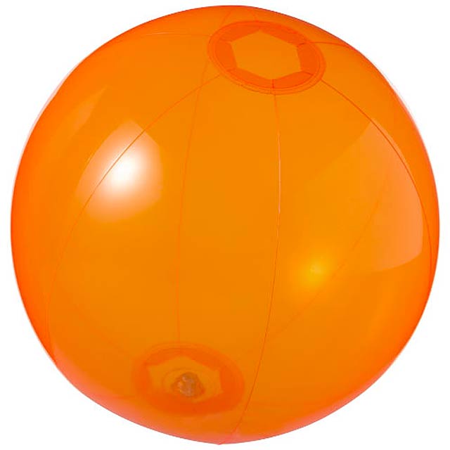 Průhledný plážový míč Ibiza - transparentná oranžová