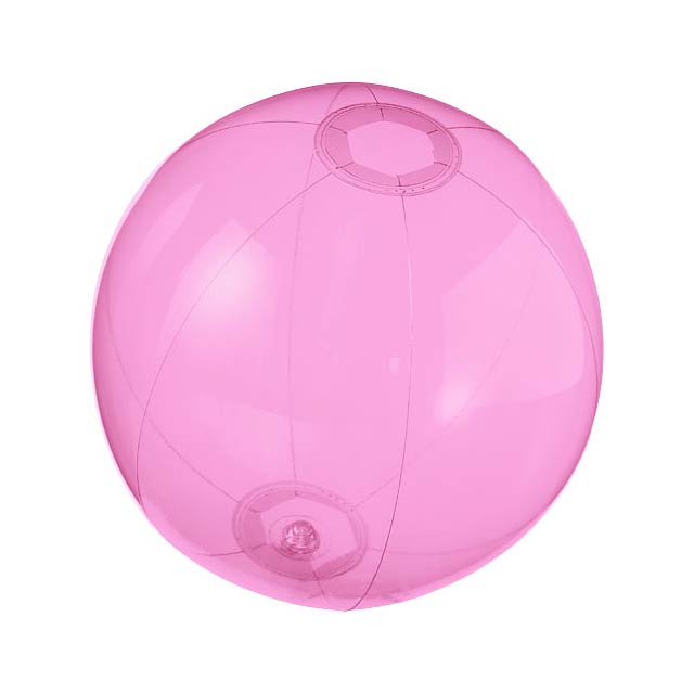 Průhledný plážový míč Ibiza - růžová